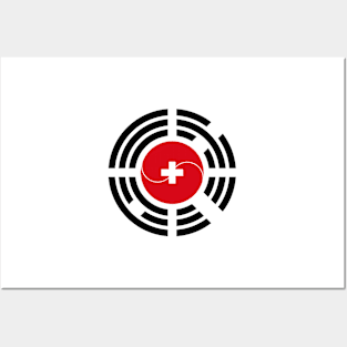 Korean Swiss Multinational Patriot Flag Series Posters and Art